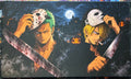 Night of the Blades Halloween Anime Playmat 24x14 Stitched TCG Gaming Mat Horror Collector Edition