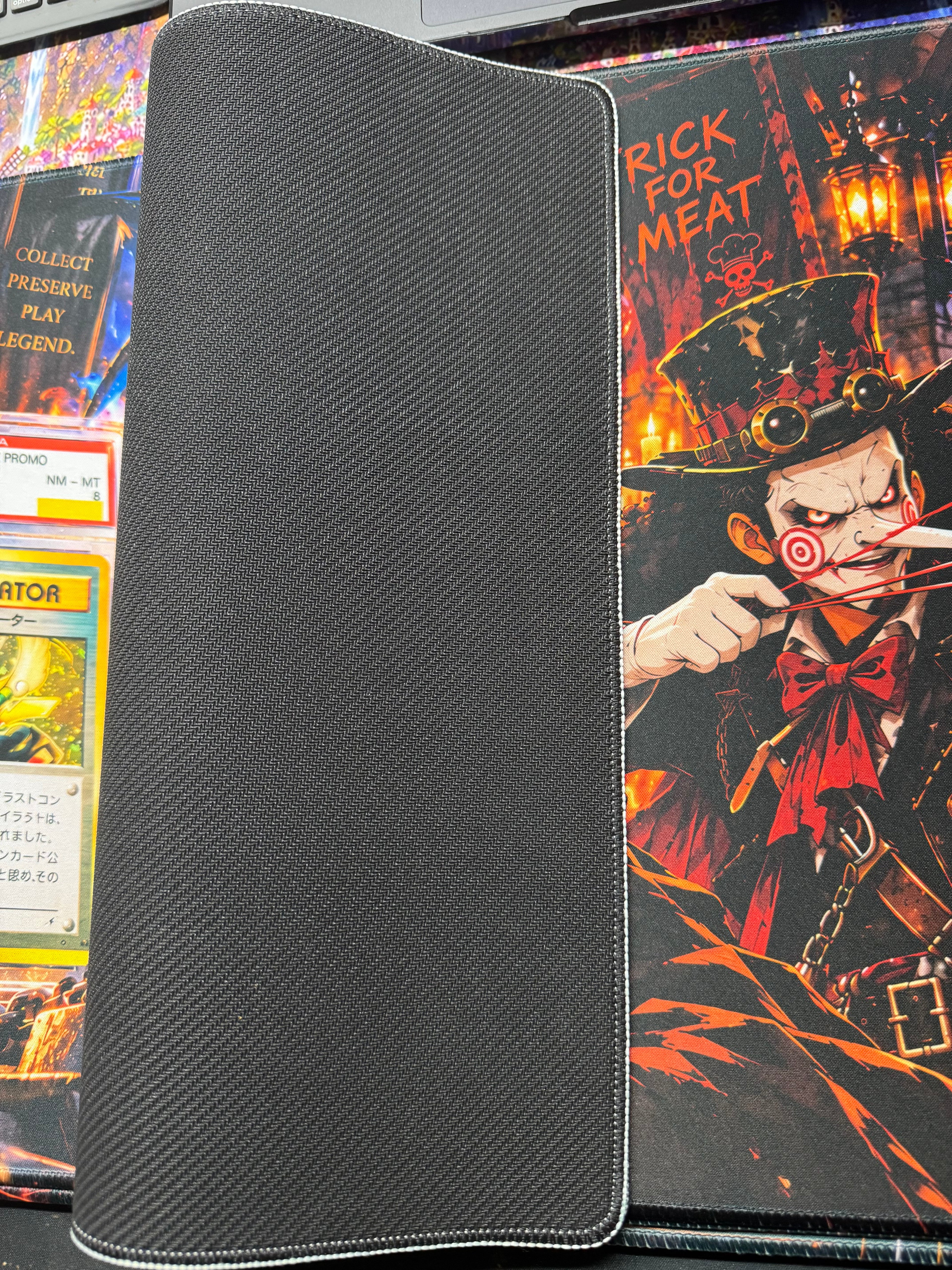 Midnight Mischief Halloween Anime Playmat 24x14 Stitched TCG Gaming Mat Collector Edition