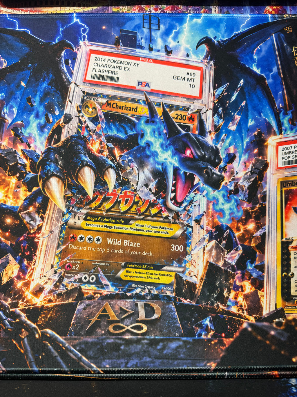 Vault of Legends Trading Card Collector Playmat 24x14 Stitched TCG Gaming Desk Mat