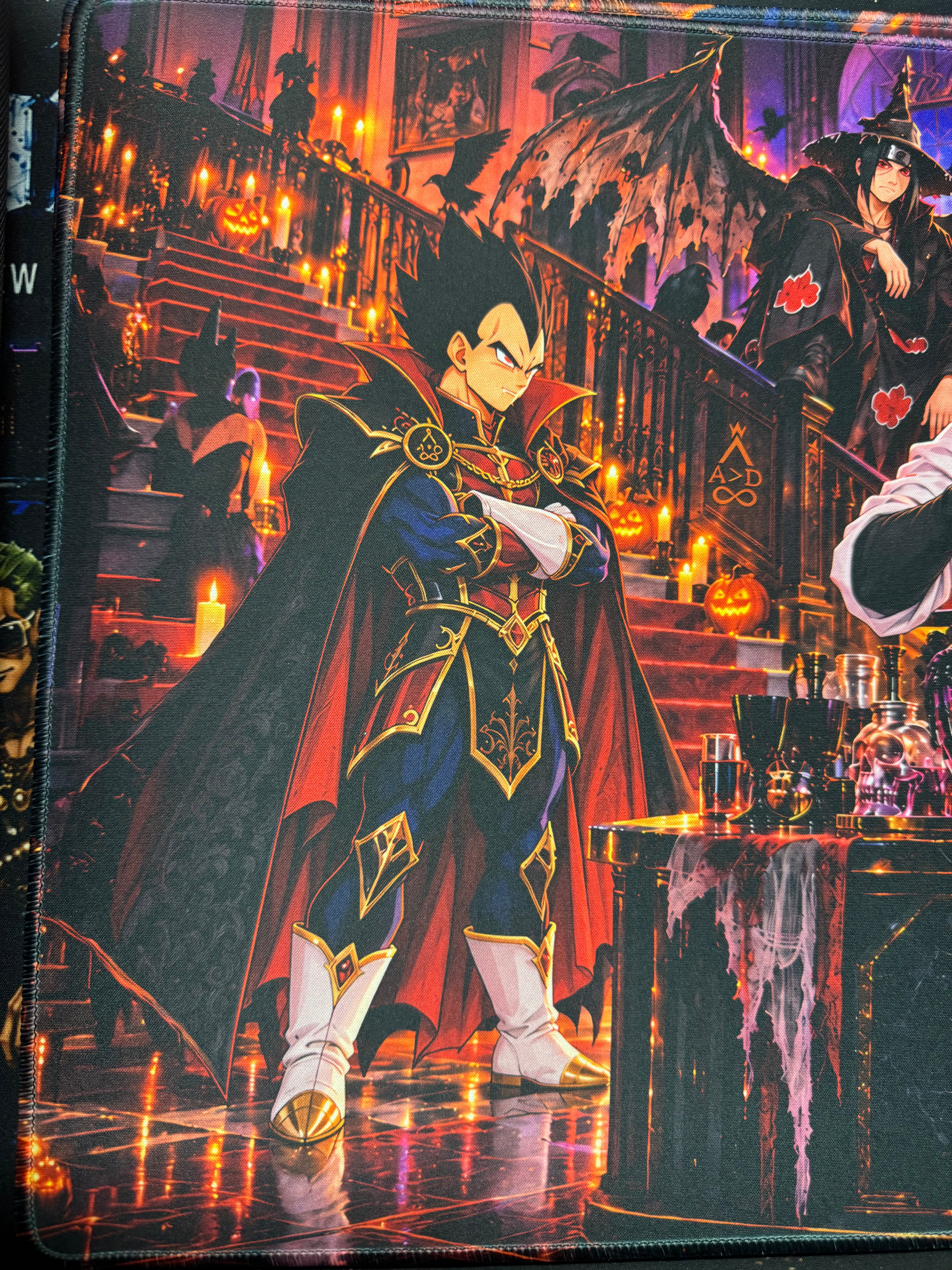 The Midnight Experiment Halloween Anime Crossover Playmat 24x14 Stitched TCG Gaming Mat