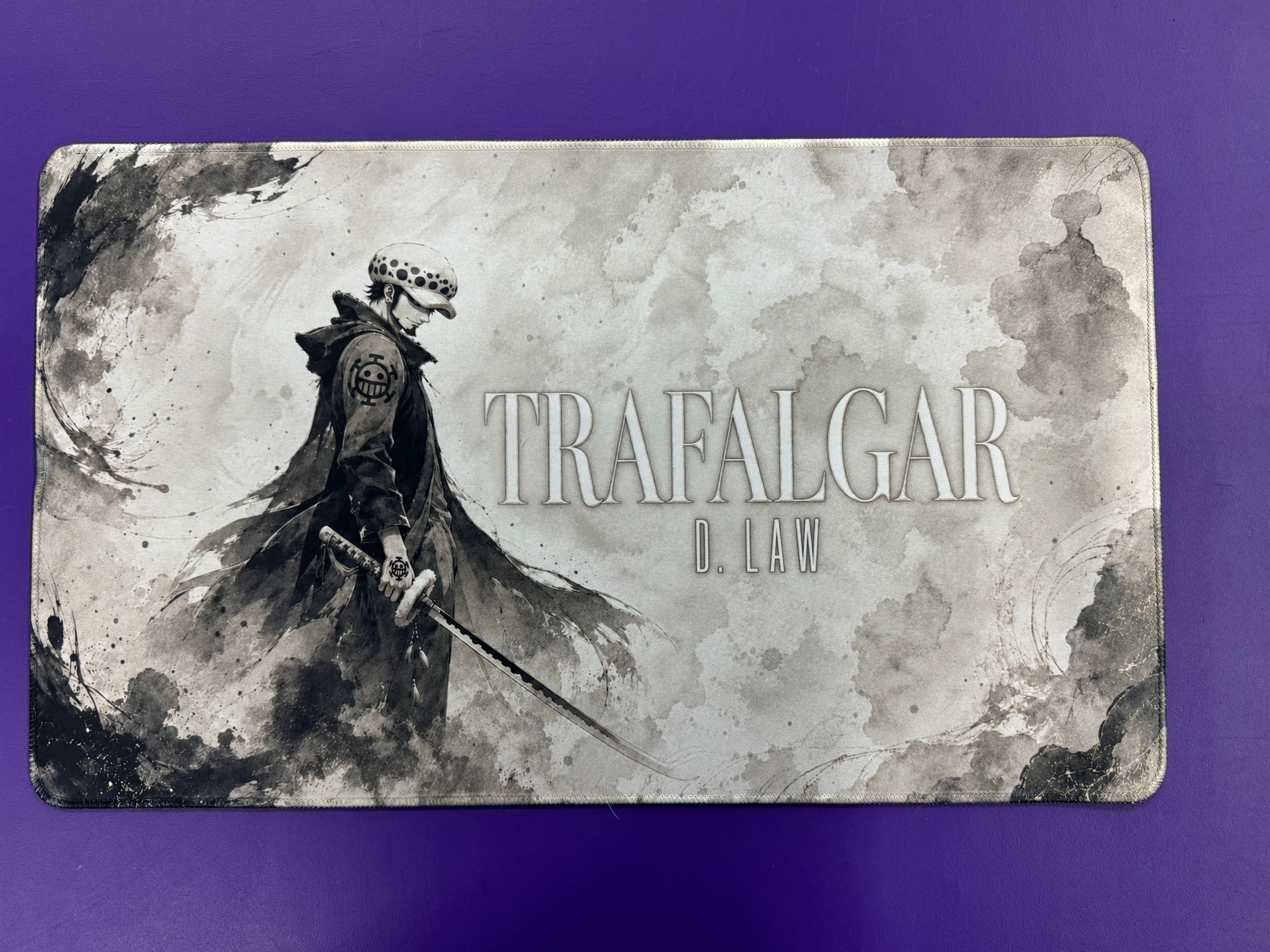 The Surgeon of Death chrome Anime Sword fighter Playmat 24x14 Premium Stitched TCG Gaming Desk Mat