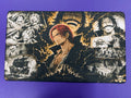 Red Haired Emperor God Valley Anime Micro Velvet Playmat Black Gold 24x14 Premium Stitched TCG Gaming Mat