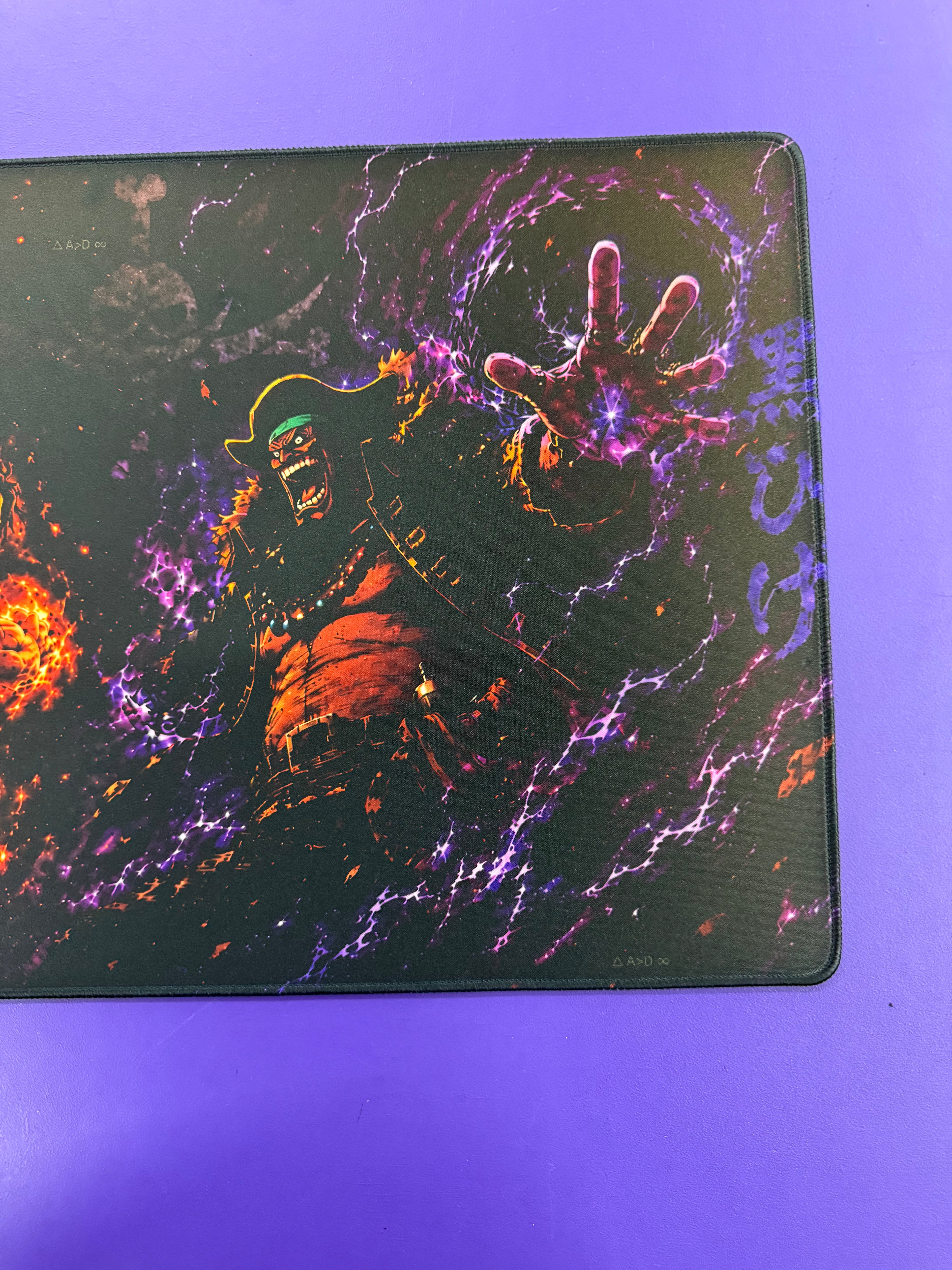 Fire vs Darkness Anime Playmat TCG Gaming Mat Stitched Desk Gift