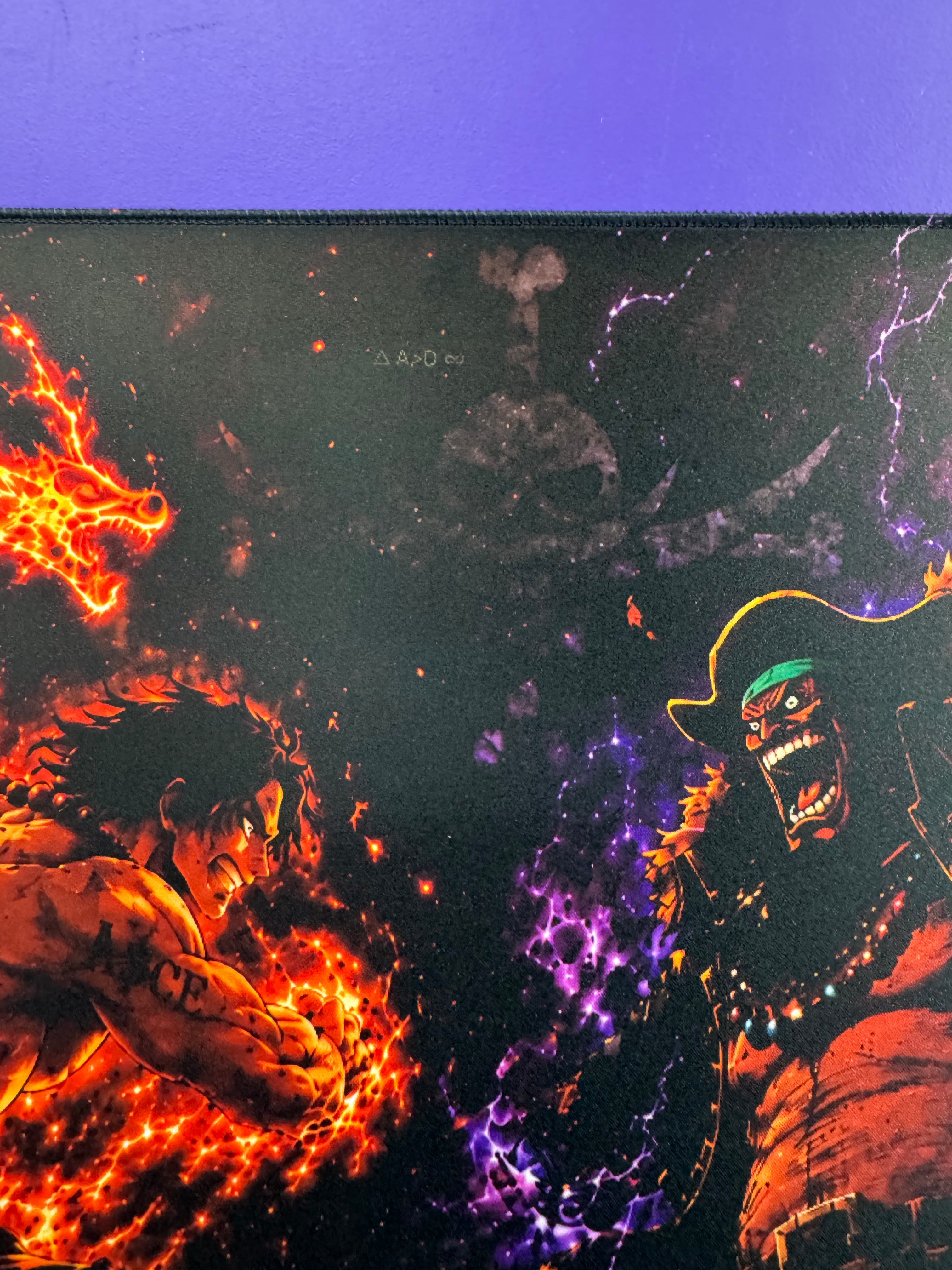 Fire vs Darkness Anime Playmat TCG Gaming Mat Stitched Desk Gift