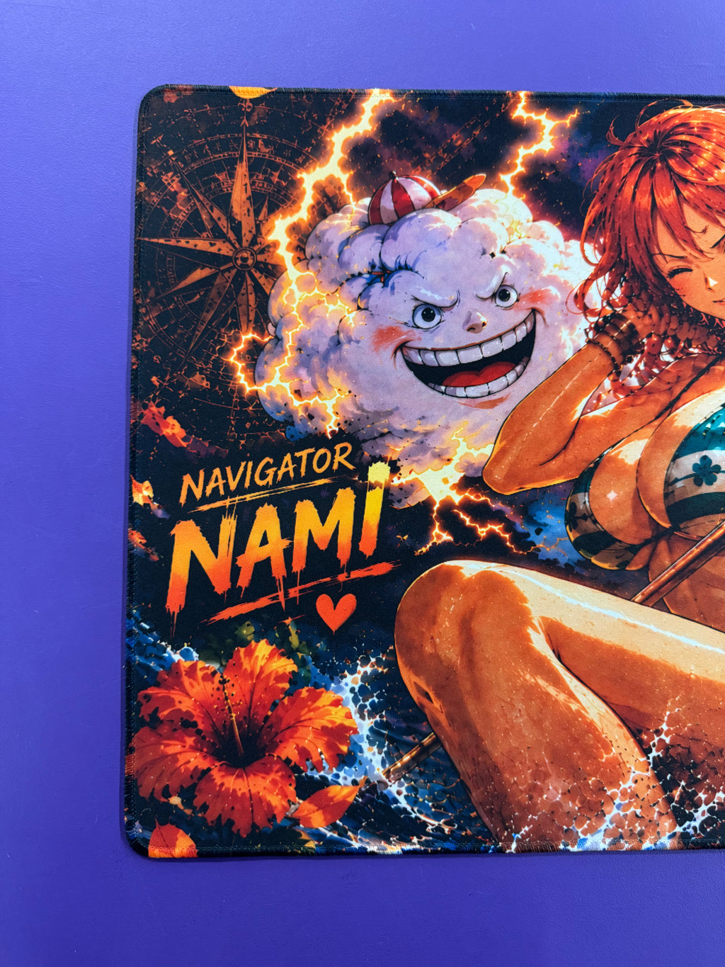 Storm born Navigator Anime Playmat One Piece TCG Stitched Gaming Desk Mat Anime Gift for Boyfriend Girlfriend