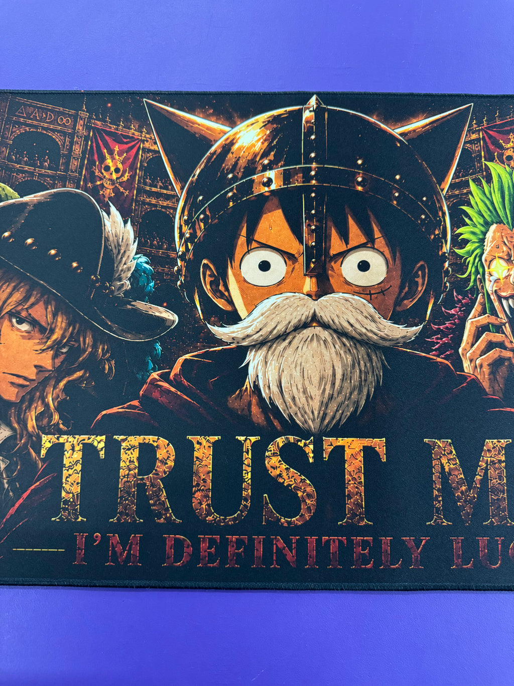Trust Me Im Definitely Lucy Anime Playmat TCG Gaming Mat Stitched Anime Gift for friend