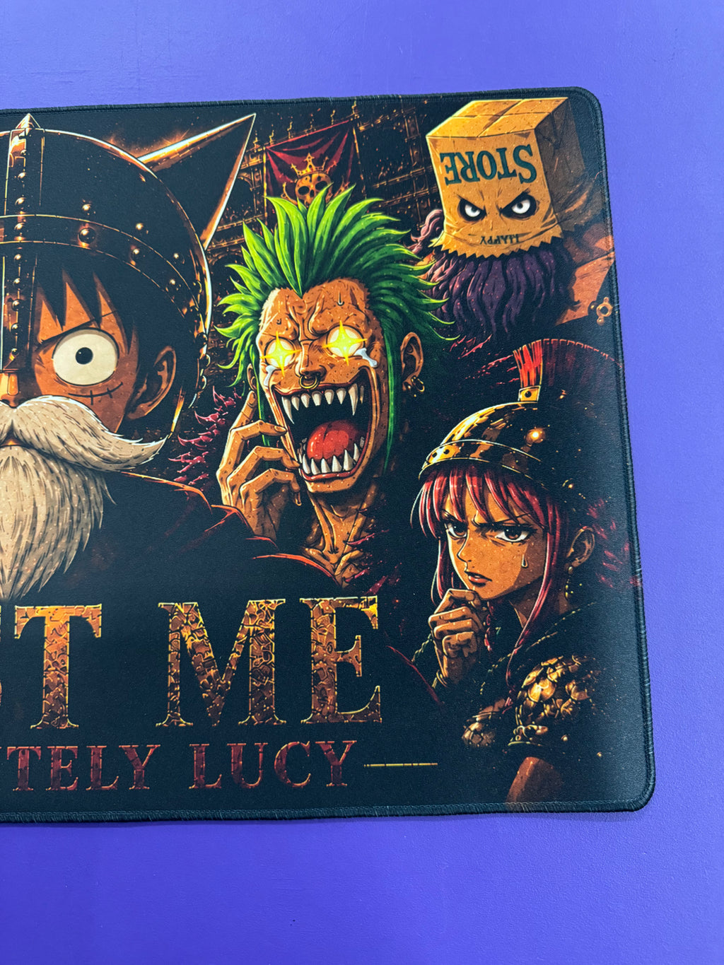 Trust Me Im Definitely Lucy Anime Playmat TCG Gaming Mat Stitched Anime Gift for friend