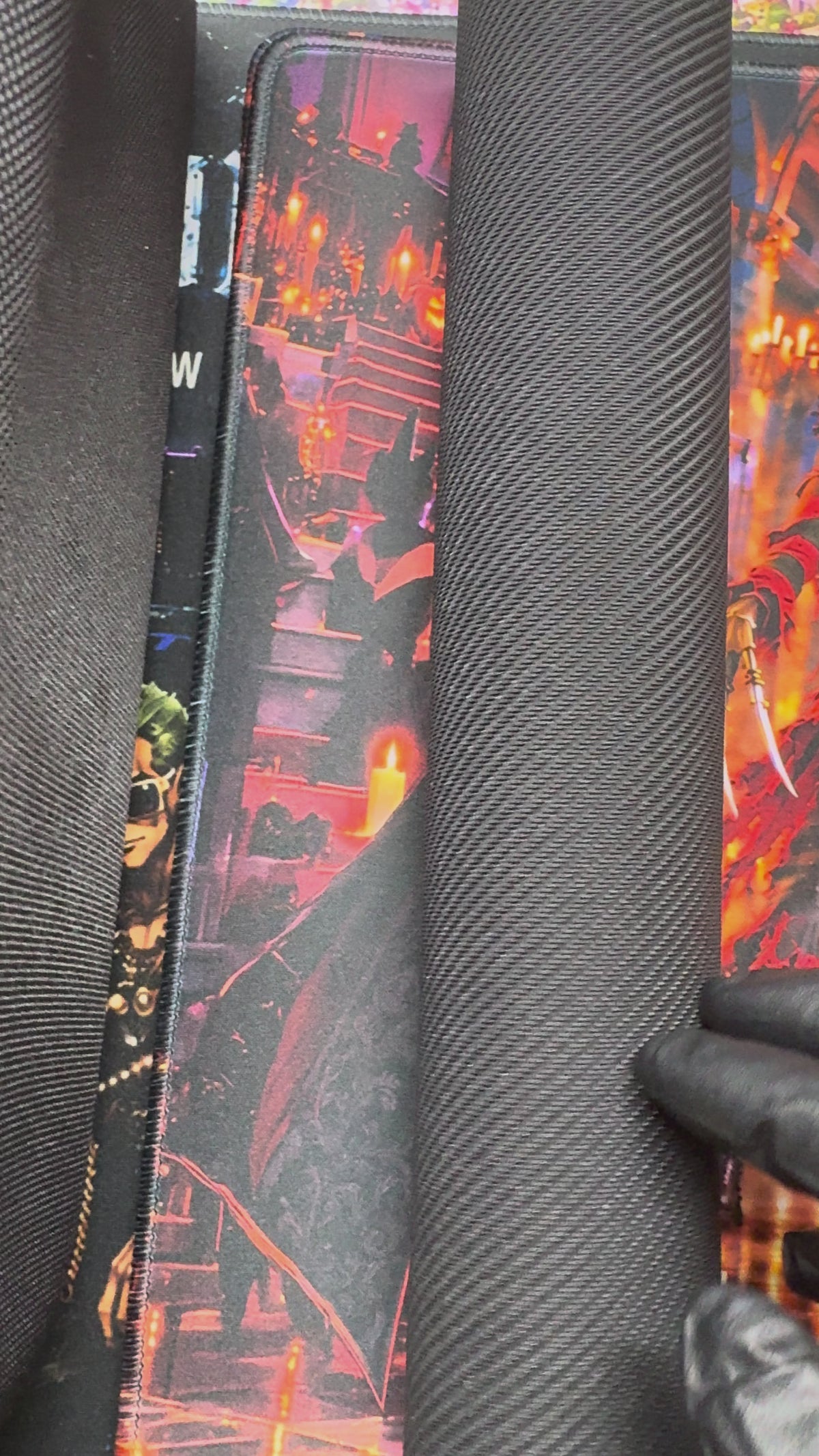 The Midnight Experiment Halloween Anime Crossover Playmat 24x14 Stitched TCG Gaming Mat